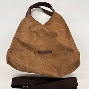 KVKY Women Canvas Tote Handbag Vintage Shoulder Crossbody Bag Tan